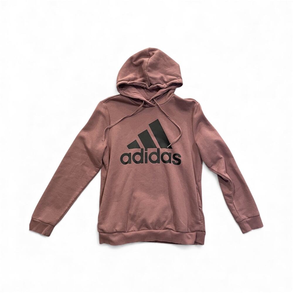 Adidas Women’s Large Dusty Rose Mauve Hoodie Pullover Logo Sweatshirt Large